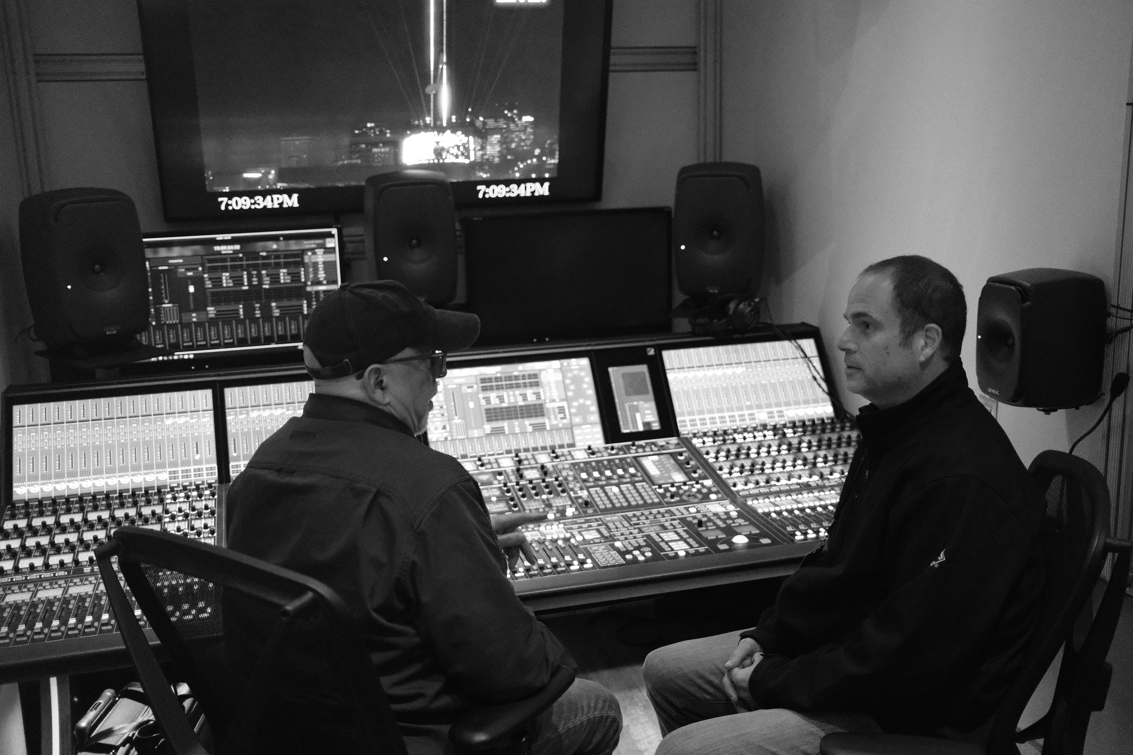 Nashville's Big Bash 2024 — RPG broadcast audio engineer at the Lawo mc²96 mix console aboard the Gemini truck