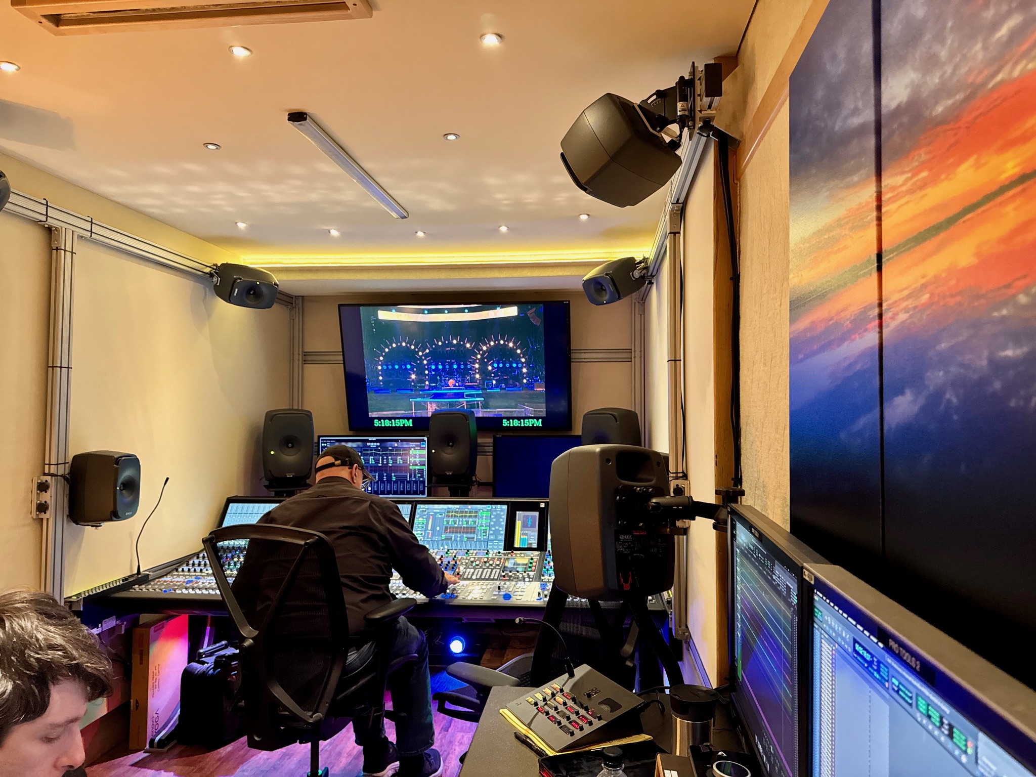 Nashville's Big Bash 2024 — RPG Gemini broadcast audio truck mix room with the CBS stage feed visible